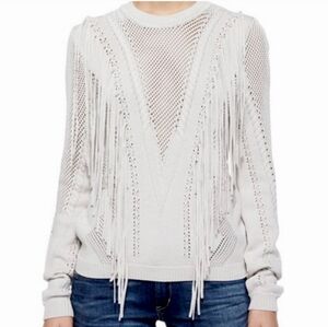 Ronny Kobo Fringe Sweater Size Small NWOT